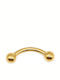 Eyebrow Earrings Surgical Steel Gold Plated