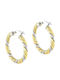 Yellow Gold 14K Twisted Hoop Earrings Sk11400039