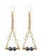 Women's Earrings Natural Cork Ceramic Stones Apoxylo Natural 745 Triangle Earrings