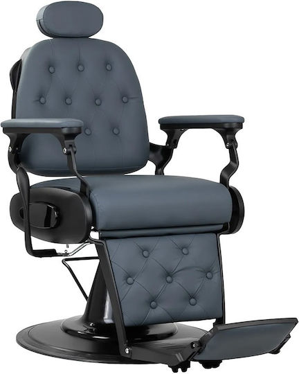 Barber Equipment Стол За Бръснар Сив С Регулируема Височина И Хидравличен Механизъм За Повдигане