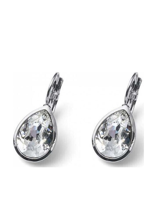 Oliver Weber 22916 001 Women's Earrings Rhodium Plated Crystal Stones