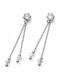 Oliver Weber 23011 Women's Earrings Rhodium Plated Crystal Stones
