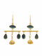 Women's Handmade Gold Plated Pendant Earrings Silver 925