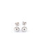 White Gold Women's 14K White Zircon Stud Earrings Code 105218