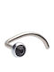Blomdahl 121c Silber Titan Schwarz Hypoallergen Ohrring Nase Titan & Kristall 3mm 1 Stück