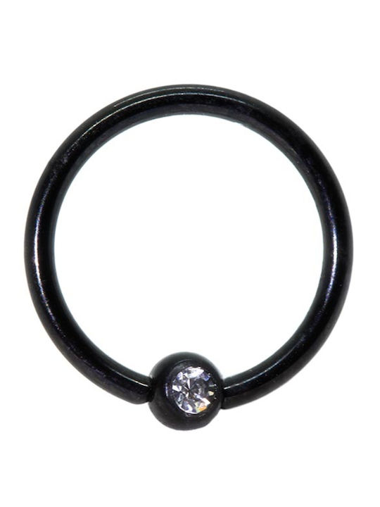 Piercing.gr Септум Обеци от Стомана 6 x 1.2мм Черно