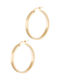 Gold 14K Hoop Earring Square 3.5cm