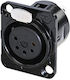 Rean Rc5fdl-b Βύσμα Σασί Dtype 5-pin Xlr Θηλυκό Μαύρο