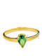 9K Gold Ring Green Zircon