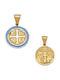 Gatsa Pendant Kids Talisman Double Sided Konstantinato made of Gold 9K GM32