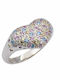 White Silver 925 Heart Ring