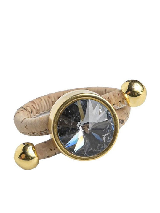 Дамски Пръстени Естествен Корк Черен Swarovski Apoxylo Black 948 Black Swarovski