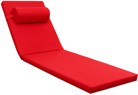 SofiSila Red Sunbed Cushion with Backrest