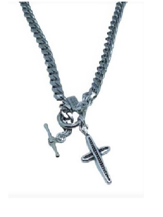 Men's Necklace Chain Steel Cross Zamac 91769