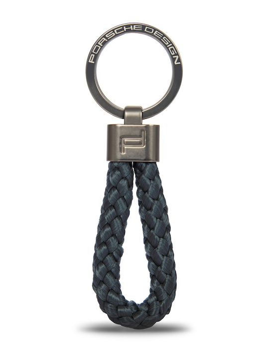Porsche Design Μπρελόκ Keyring Leather Rope Dark Blue