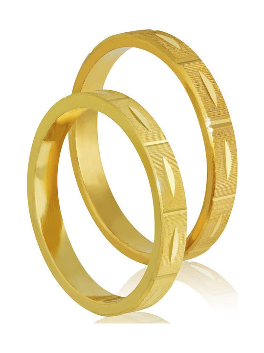 Paar Goldene Eheringe 9 Karate Stergiadis 408