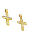 Gold Double Sided Cross St26936f 9 Carats