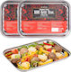 Navaris Stainless Steel BBQ Trays 34x24 Cm Ventilation Holes Nav000038ep001c