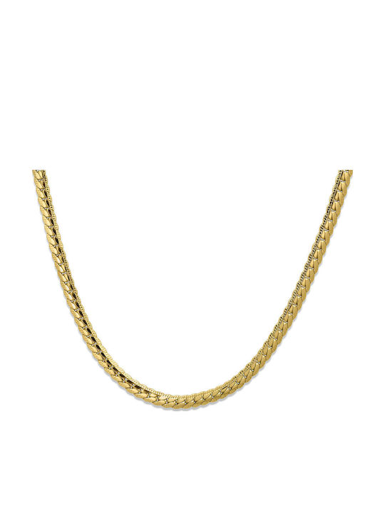 Fior Chain Gold 3mm Neck Chain Stainless Steel 316l 55 Cm