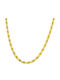 Maiandros Chain Gold 3mm Αλυσίδα Λαιμού Ανοξείδωτο Ατσάλι 316l 55 Cm
