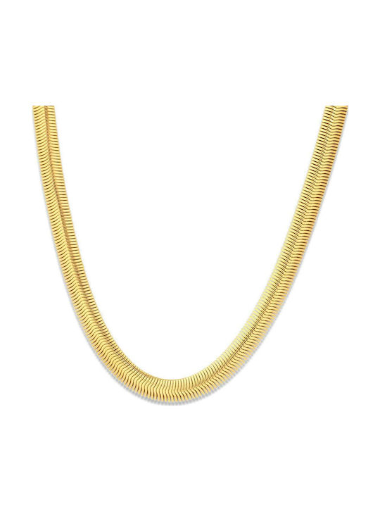 Dennis Snake Chain Gold 6mm Ανοξείδωτο Ατσάλι 50 Cm