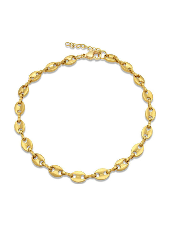 Theta Gold Bracelet 5mm Bracelet Stainless Steel 316L 18-19 Cm