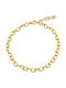 Gaspar Bracelet Gold 5.5mm Βραχιόλι Ανοξείδωτο Ατσάλι 316l 21-22 Cm