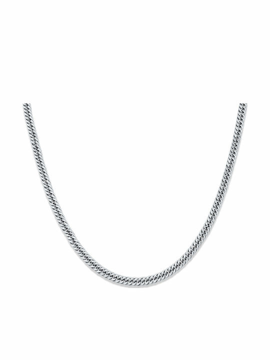 Modestia Chain Silver 6mm Neck Chain Stainless Steel 316L 45 cm