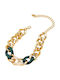Women's Chain Bracelet Green-Gold Gold Plated Brass Alloy