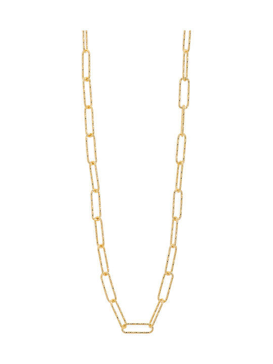 Princesilvero Καδένα Χρυσή Long Roynd Wire Ασήμι 925 42cm 1r-ch067-3-42