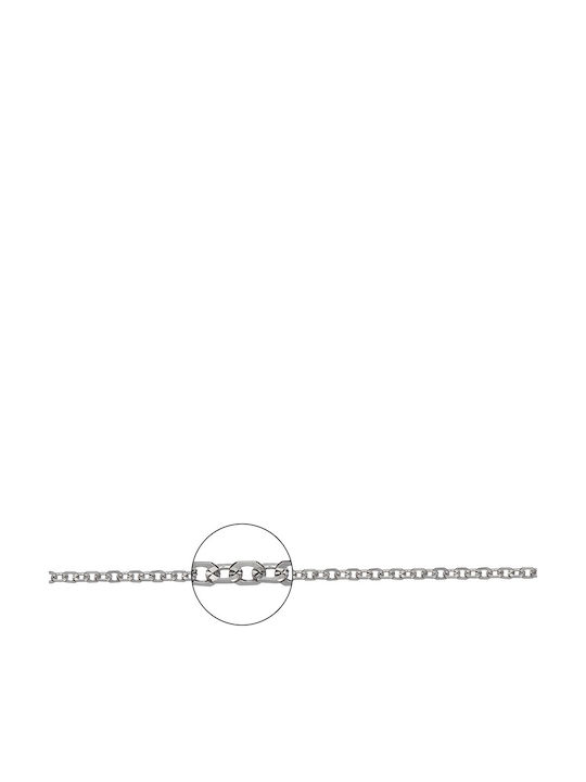 Kette Kreuz Kreuz N2 Weißgold 40cm