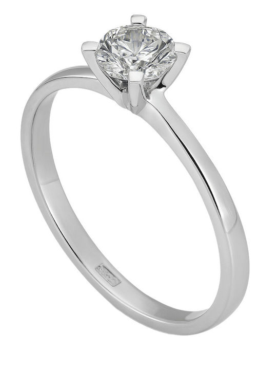 FenixJewelry Μονόπετρο από Λευκόχρυσο 14K FenixJewelry Μονόπετρο από Λευκόχρυσο 14K