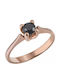 Inel Cu Diamant Negru Aur 18 Carate K18 028404 028404 Aur 18 Carate