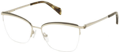 Damen Metallischer Brillengestell Katzenauge Gold VBM186 0367