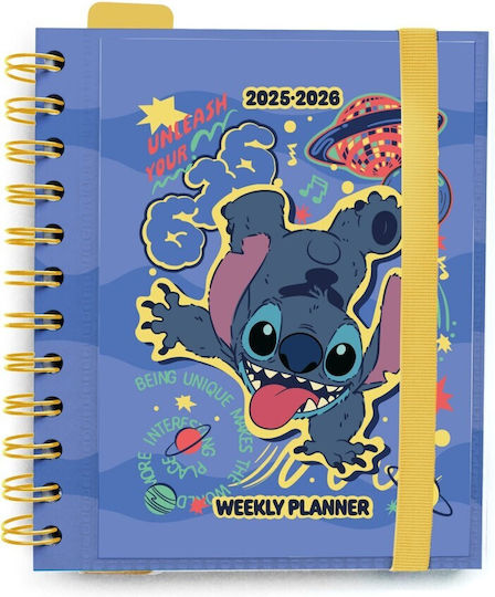 Diary-School Agenda Disney Stitch 2025/2026 Academic Diary Week To View 11 Months Aeksv2501