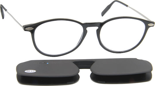 Blue Light Blocking Glasses Oramont Unisex Acetate Metallic Black 1123 Blk