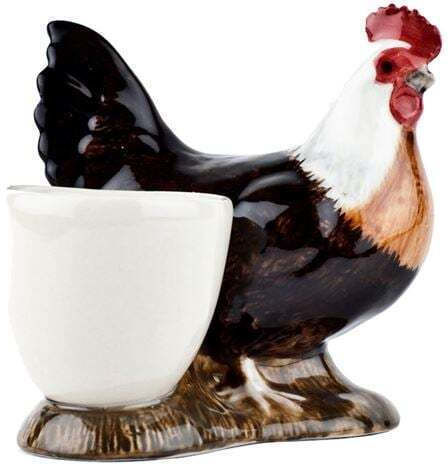 Ceramic Egg Holder Cock Dorking 8x9 Cm
