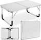 Keskor Τραπέζι Αλουμινίου για Camping Πτυσσόμενο 60x40x26cm Ασημί