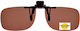 Opto S Clip On Sunglasses Brown Opto 55x38 107