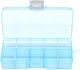 Cutie Organizatoare de Pastile din Plastic 10 Compartimente 02 Albastru Deschis