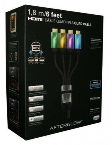 Pdp Quad Hdmi Кабел 6 Afterglow Зеленозлатисто-лилаво-син Playstation 5