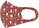 Christmas Fabric Adult Mask Santa Bordeaux Clas...