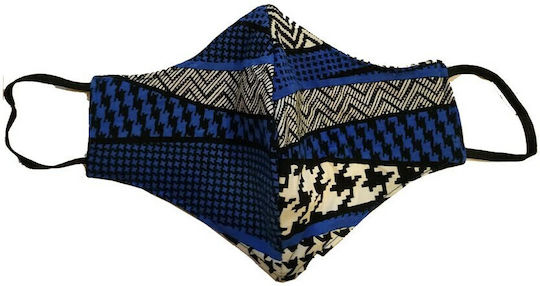 Protective Fabric Mask 100% Cotton Blue Black
