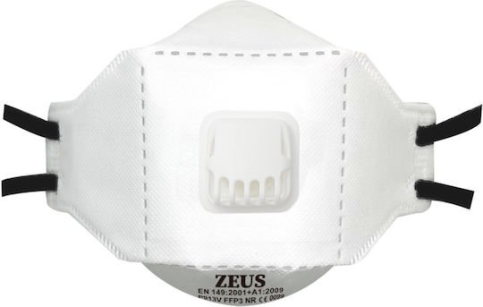 1 Tem Zeus FFP3/p913v Professional Protective Mask White Color Valve