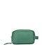 Leather 100 Leather Pouch-Necessaire Code 04-bag-ilbs-6004 Verde-Aqua