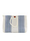 Τσάντα Ώμου Marilou Cotton Woven Bag 53×37×22cm Bds-1842-white-blue Γυναικείο