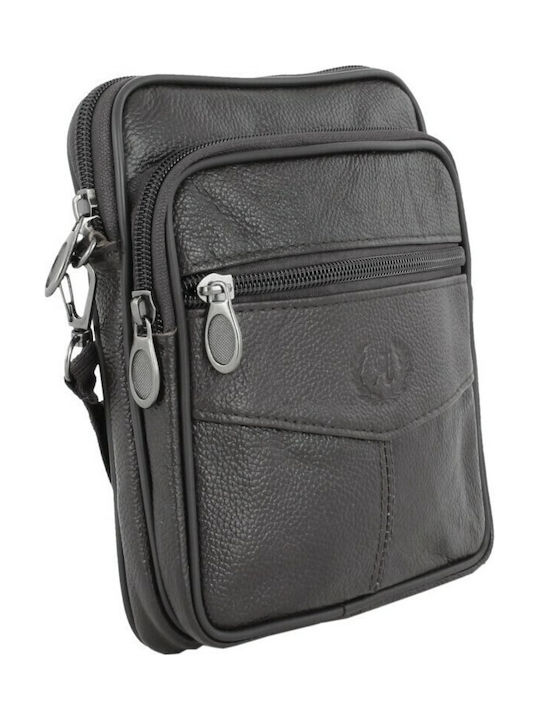 Herren Tasche Annie Leder Echtes Leder Schwarz ...