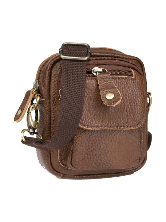 Herren Tasche Aus Leder Braune 3127 Vstore