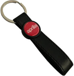 Leather Black Aprilia Keychain 7386-k