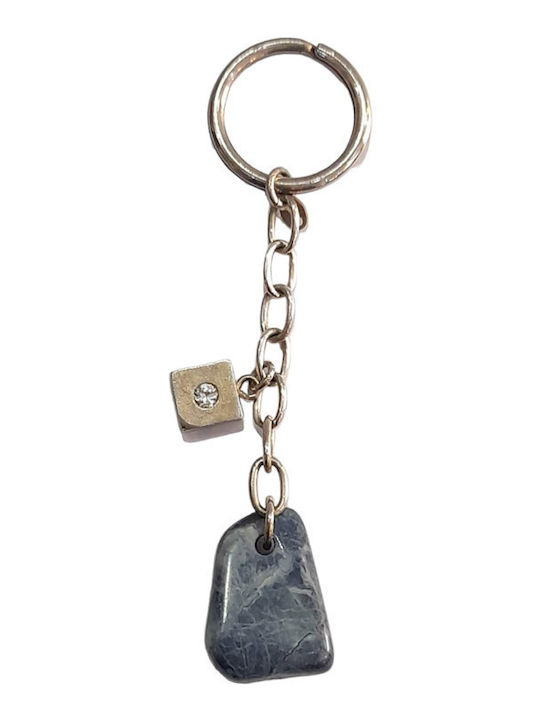 Silver 925 Keychain One Pebble 9cm Br-8009